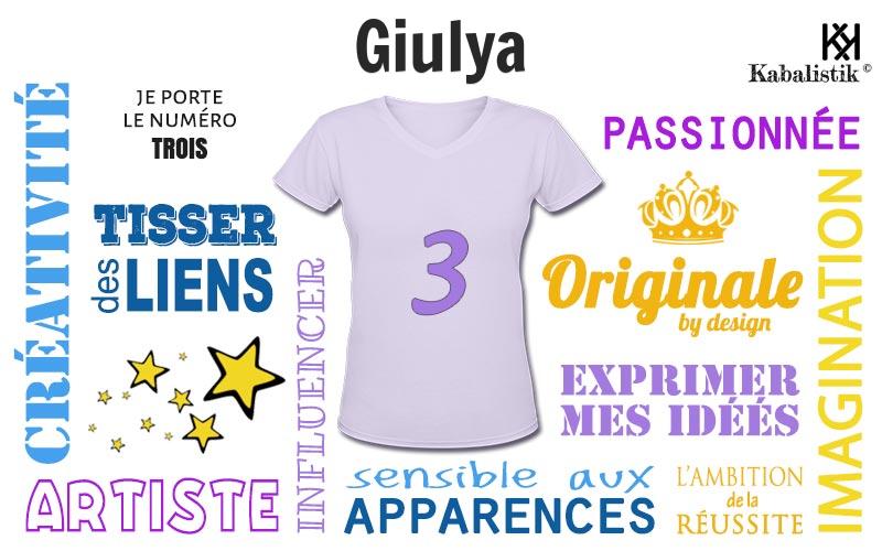 La signification numérologique du prénom Giulya