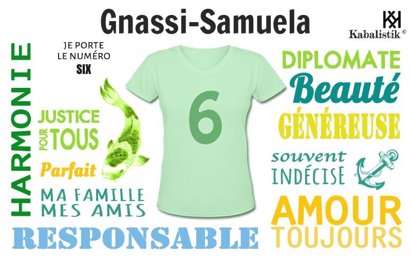 La signification numérologique du prénom Gnassi-Samuela