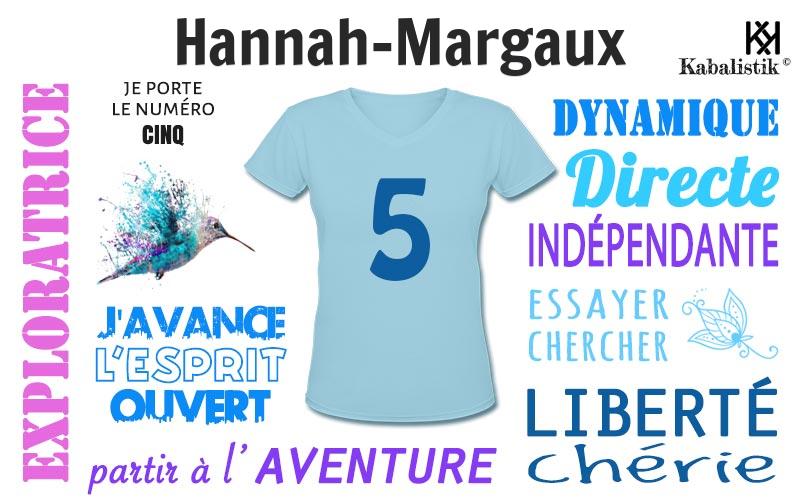La signification numérologique du prénom Hannah-Margaux