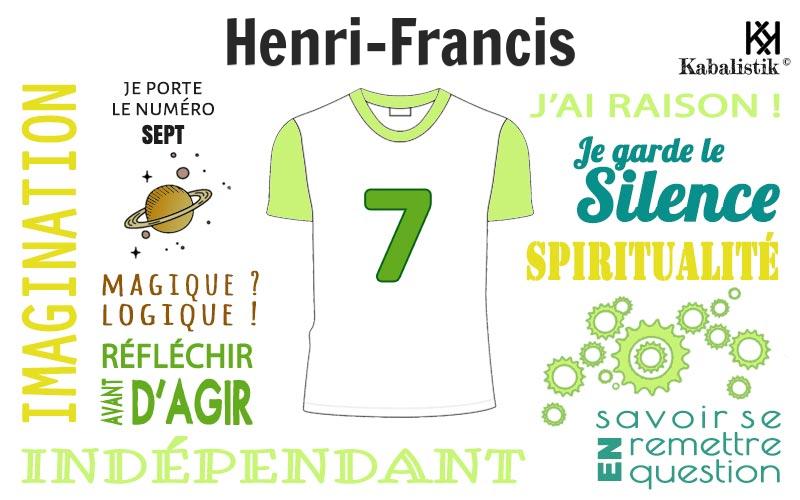La signification numérologique du prénom Henri-Francis