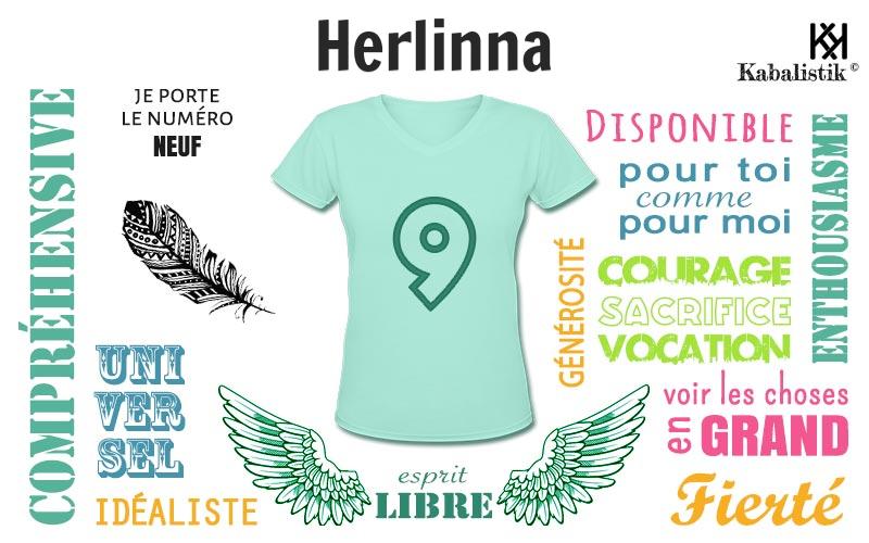 La signification numérologique du prénom Herlinna