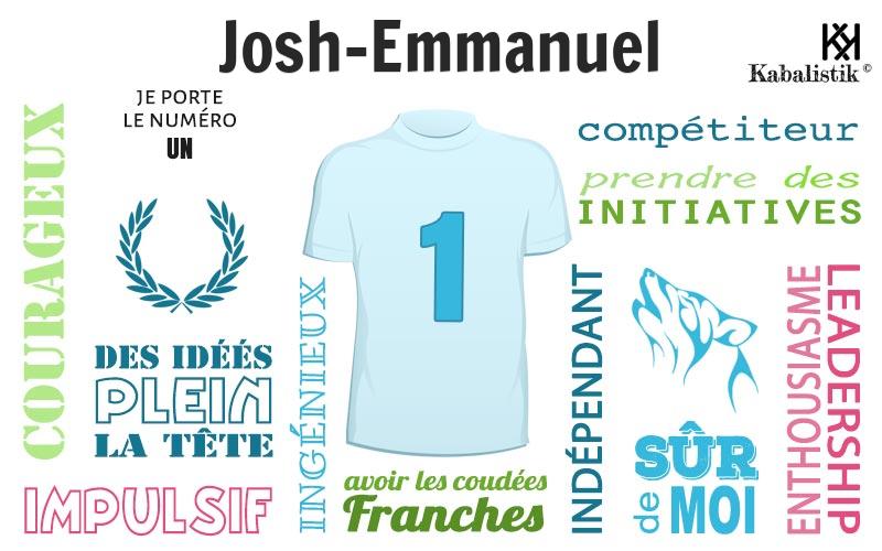 La signification numérologique du prénom Josh-Emmanuel
