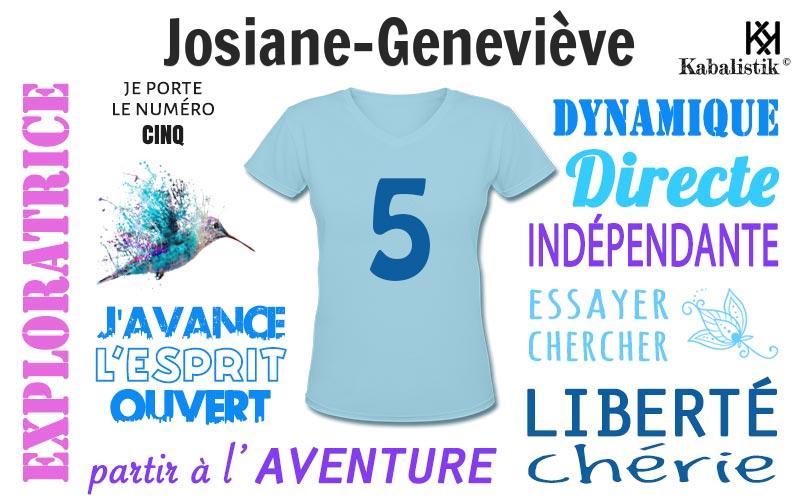 La signification numérologique du prénom Josiane-Geneviève