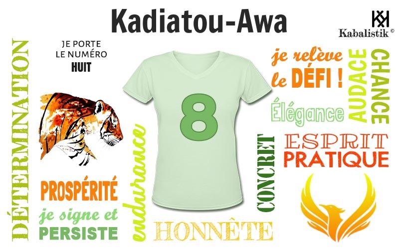 La signification numérologique du prénom Kadiatou-Awa