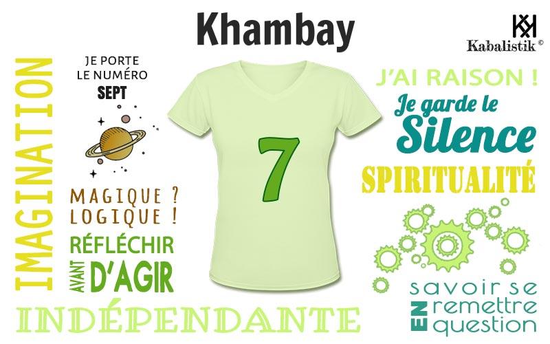 La signification numérologique du prénom Khambay