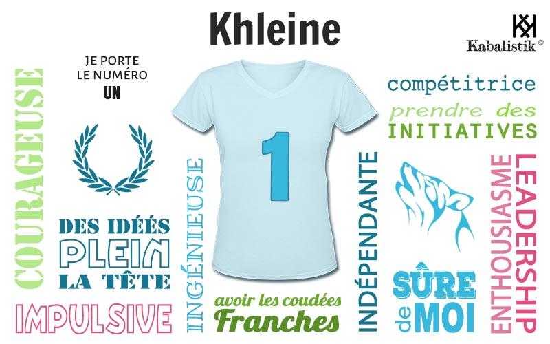 La signification numérologique du prénom Khleine
