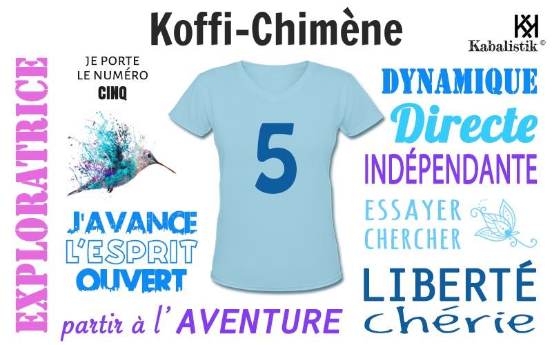 La signification numérologique du prénom Koffi-Chimène
