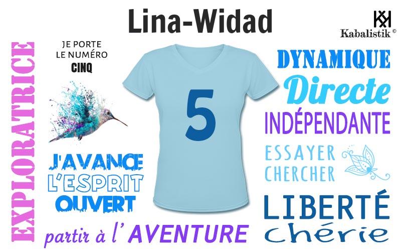 La signification numérologique du prénom Lina-Widad