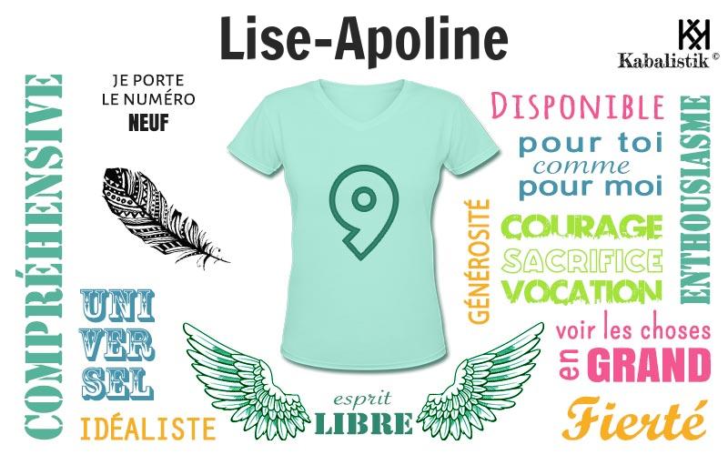 La signification numérologique du prénom Lise-Apoline