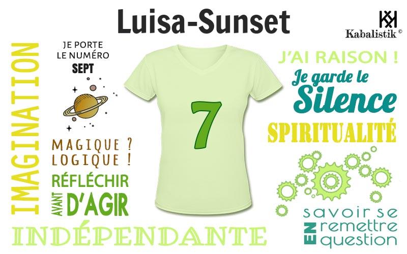 La signification numérologique du prénom Luisa-Sunset
