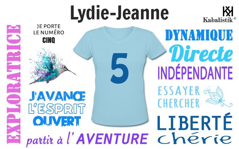 La signification numérologique du prénom Lydie-Jeanne