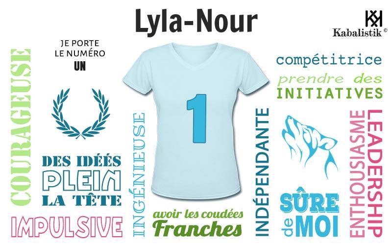 La signification numérologique du prénom Lyla-Nour