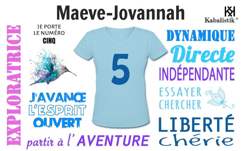 La signification numérologique du prénom Maeve-Jovannah