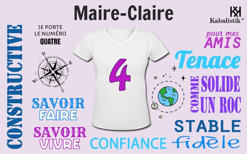 La signification numérologique du prénom Maire-Claire