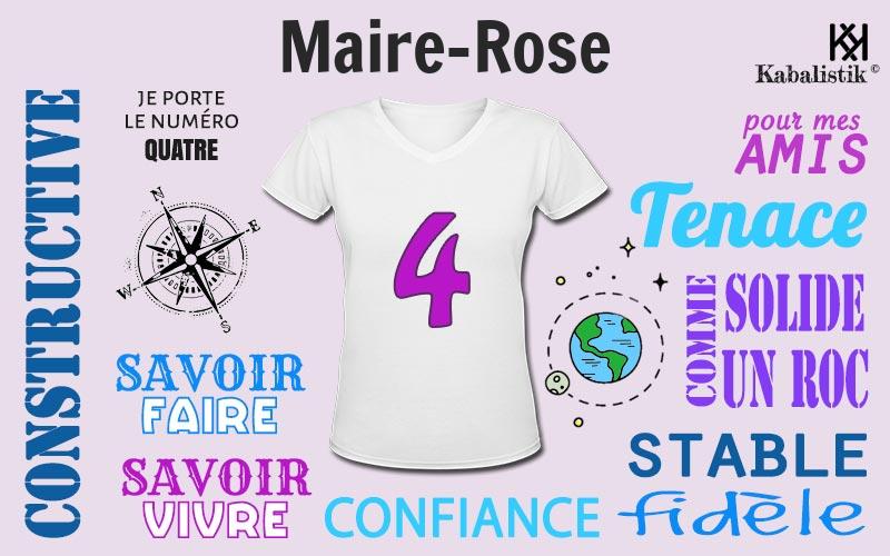 La signification numérologique du prénom Maire-Rose