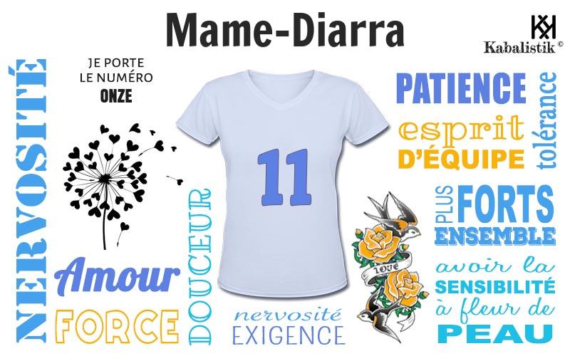 La signification numérologique du prénom Mame-Diarra