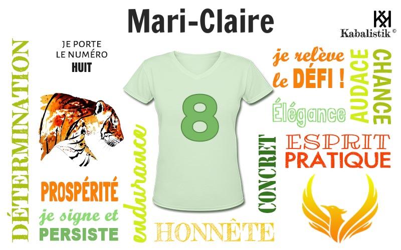 La signification numérologique du prénom Mari-Claire
