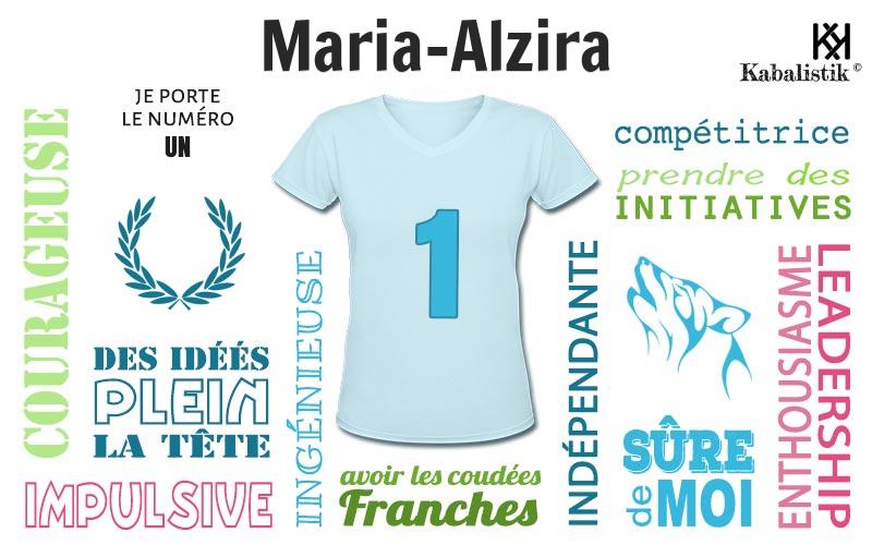 La signification numérologique du prénom Maria-Alzira