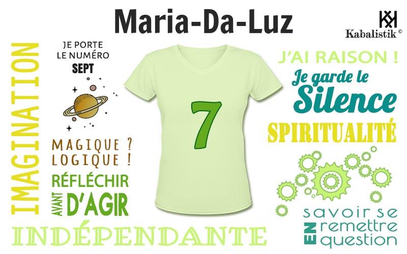 La signification numérologique du prénom Maria-Da-Luz