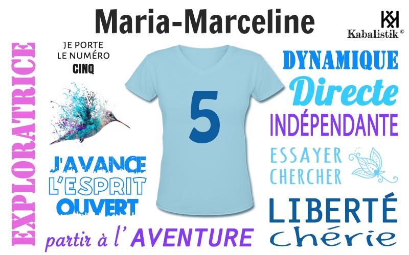 La signification numérologique du prénom Maria-Marceline