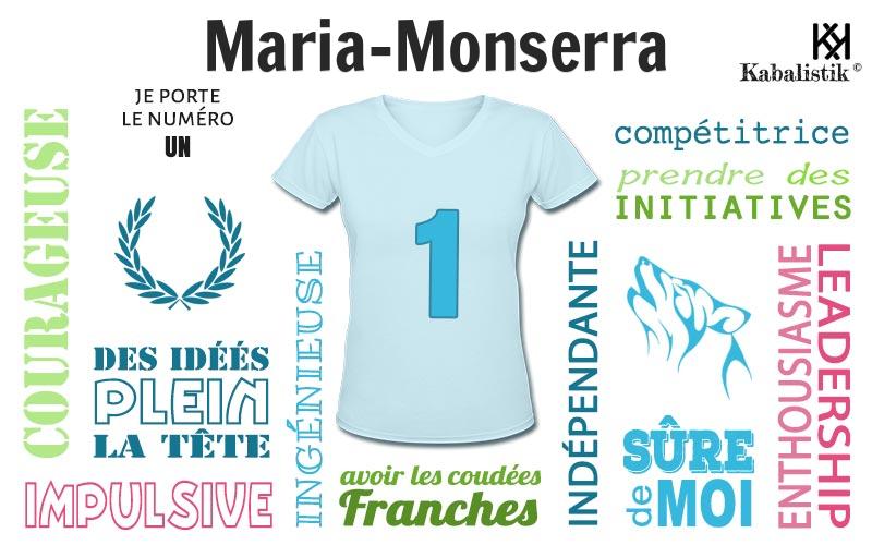 La signification numérologique du prénom Maria-Monserra