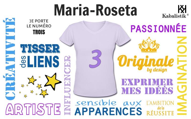La signification numérologique du prénom Maria-Roseta