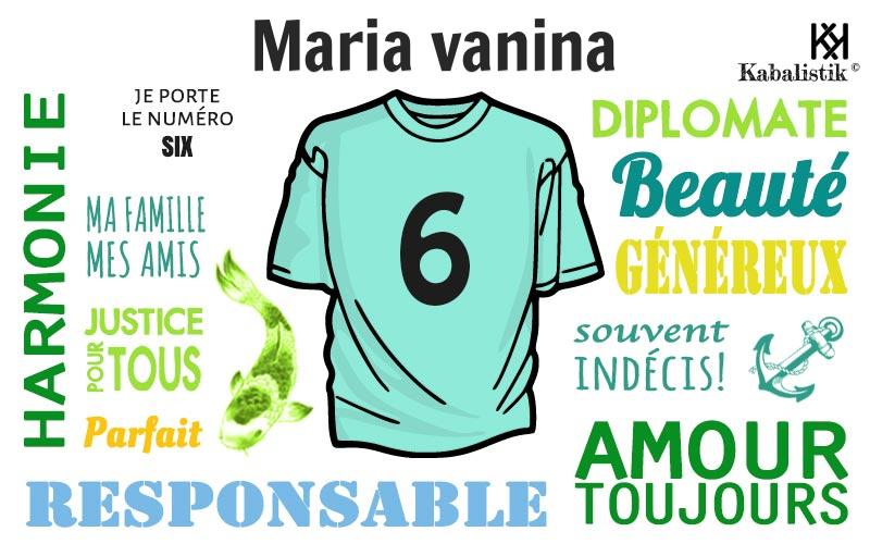 La signification numérologique du prénom Maria Vanina