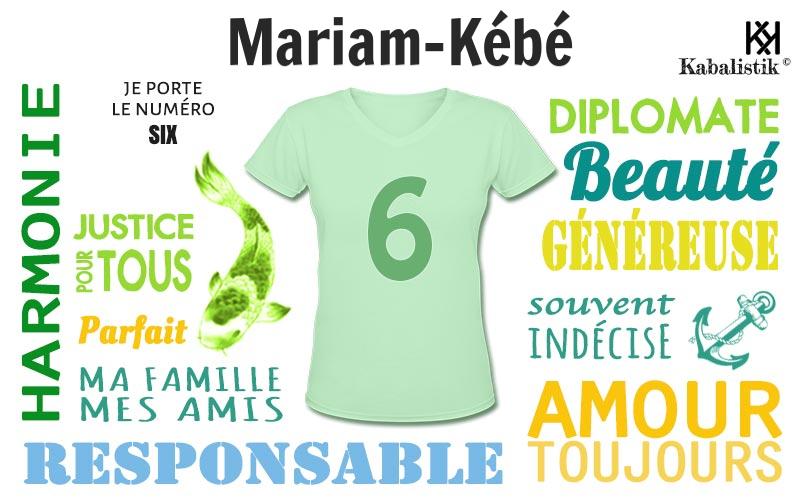 La signification numérologique du prénom Mariam-Kébé
