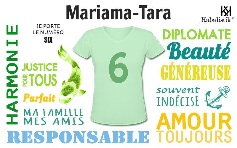 La signification numérologique du prénom Mariama-Tara