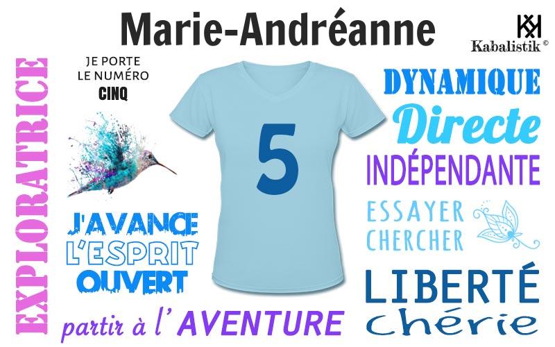 La signification numérologique du prénom Marie-Andréanne