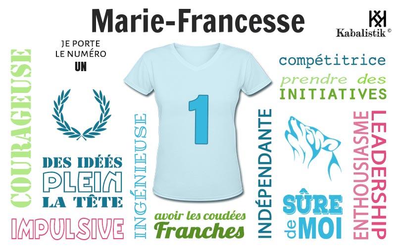 La signification numérologique du prénom Marie-Francesse