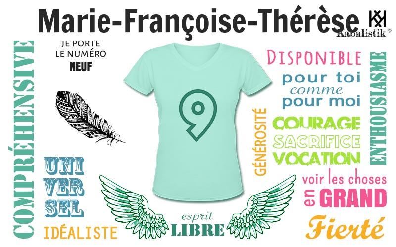 La signification numérologique du prénom Marie-Françoise-Thérèse