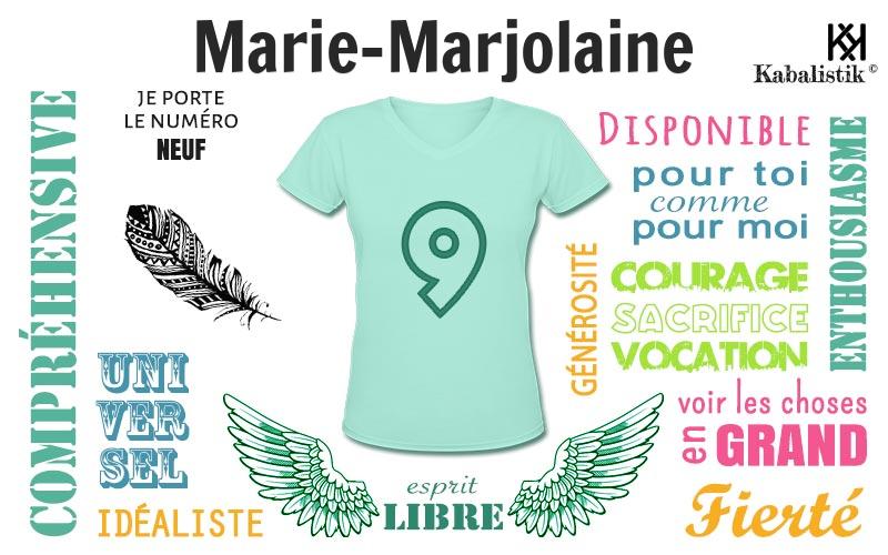 La signification numérologique du prénom Marie-Marjolaine