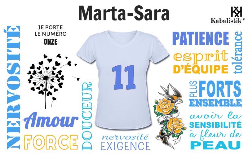 La signification numérologique du prénom Marta-Sara
