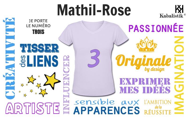 La signification numérologique du prénom Mathil-Rose