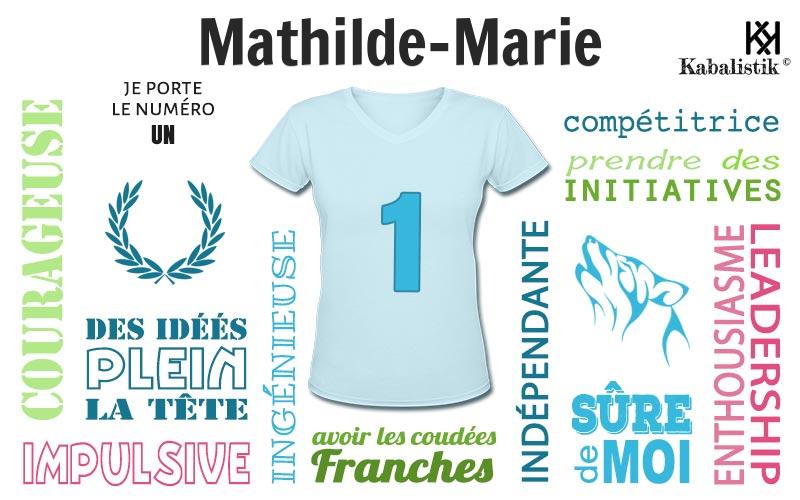 La signification numérologique du prénom Mathilde-Marie