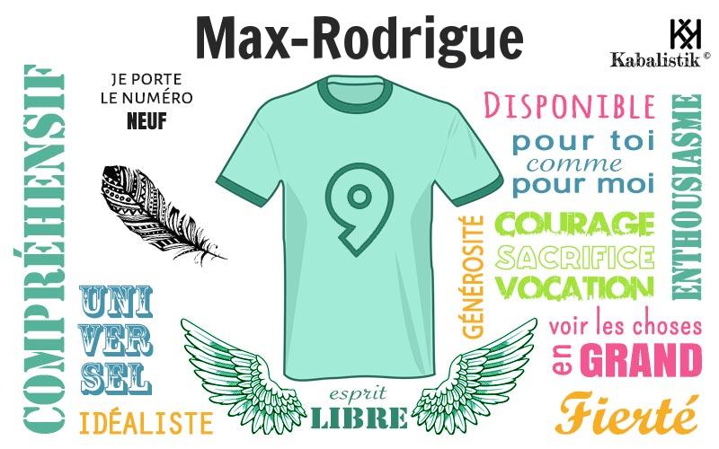 La signification numérologique du prénom Max-Rodrigue