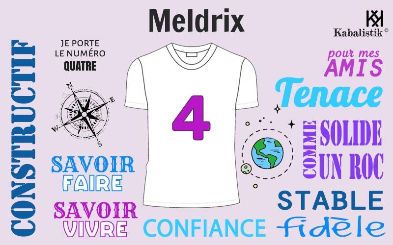 La signification numérologique du prénom Meldrix