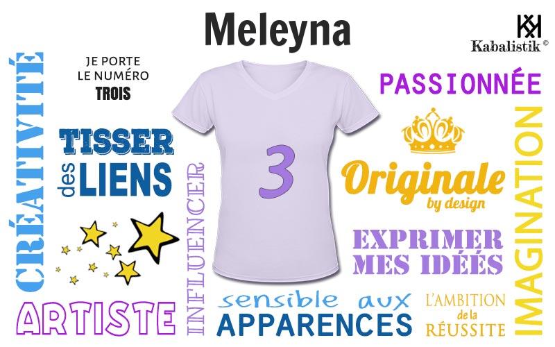 La signification numérologique du prénom Meleyna