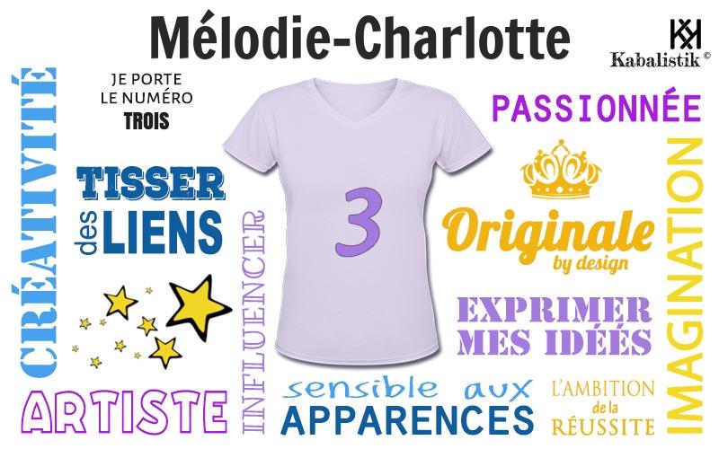 La signification numérologique du prénom Mélodie-Charlotte