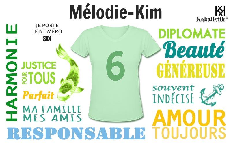 La signification numérologique du prénom Mélodie-Kim