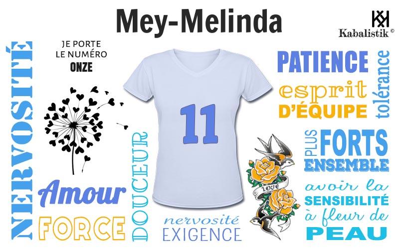 La signification numérologique du prénom Mey-Melinda
