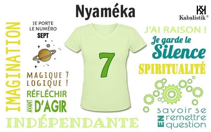 La signification numérologique du prénom Nyaméka