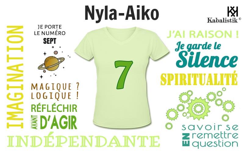 La signification numérologique du prénom Nyla-Aiko