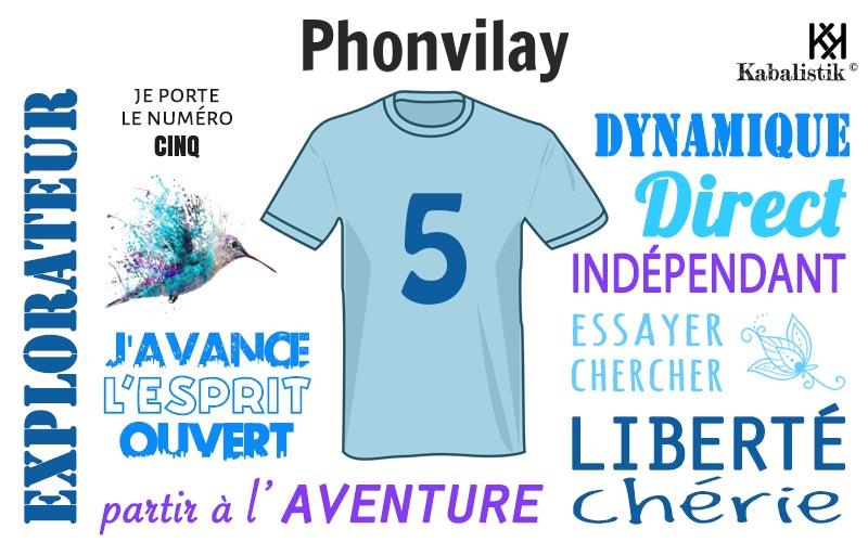 La signification numérologique du prénom Phonvilay