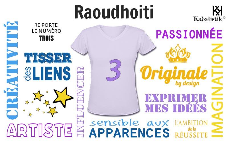 La signification numérologique du prénom Raoudhoiti