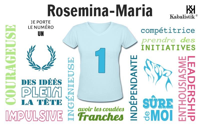 La signification numérologique du prénom Rosemina-Maria