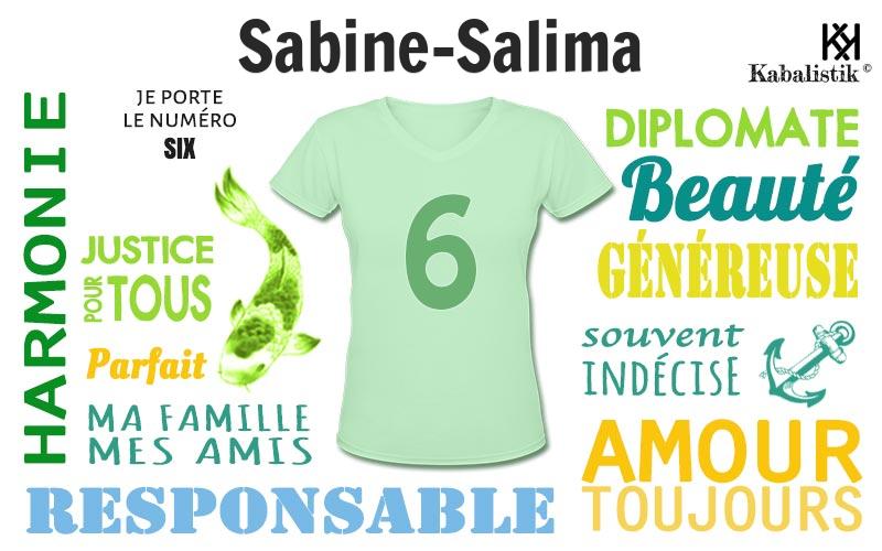 La signification numérologique du prénom Sabine-Salima