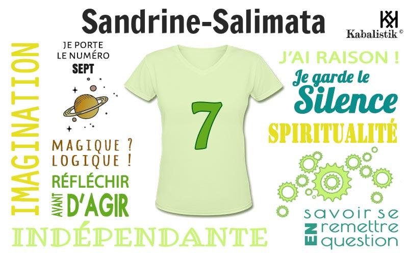 La signification numérologique du prénom Sandrine-Salimata