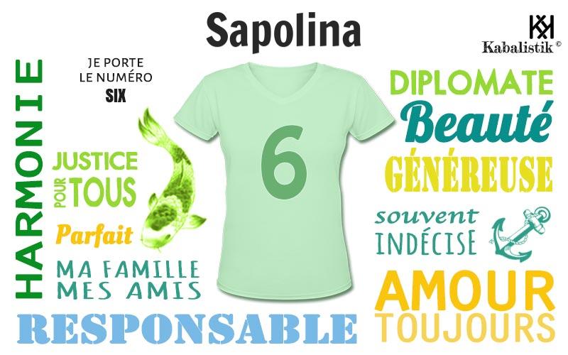 La signification numérologique du prénom Sapolina